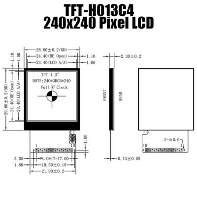 1,3 quadrado feito sob encomenda das soluções 240x240 da exposição de TFT SPI LCD da polegada