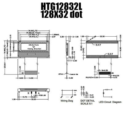 128X32 RODA DENTEADA gráfica LCD ST7567 | STN + exposição com Backlight/HTG12832L branco
