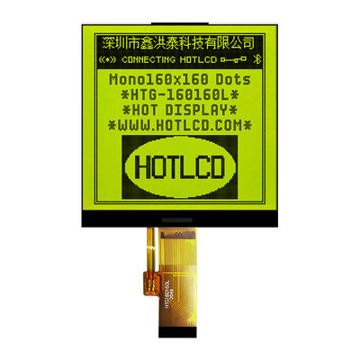 exposição do módulo FSTN do LCD da RODA DENTEADA do quadrado 160X160 com o luminoso branco lateral HTG160160L