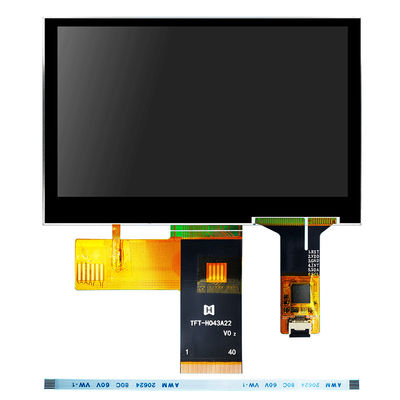 4,3 monitor largo de Pcap da exposição do LCD da temperatura da polegada 480x272 TFT LCD Modulie