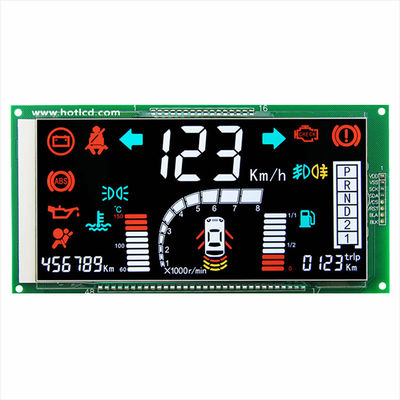 O segmento prático LCD indica o módulo do VA para o instrumento automotivo