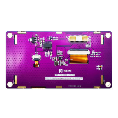 Exposição capacitiva de 4,3 IPS TFT LCD da exposição da polegada 800x480 LVDS TFT