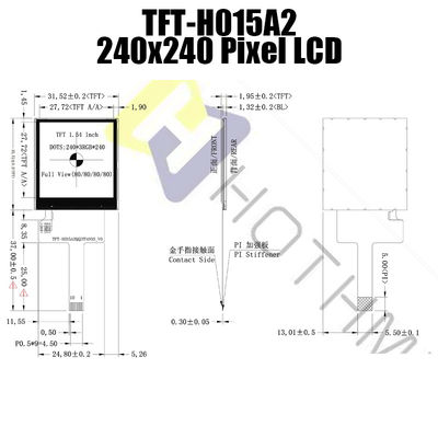 1,54 monitor industrial do Ips 240x240 St7789 do módulo do Lcd da exposição de SPI Tft Lcd da polegada