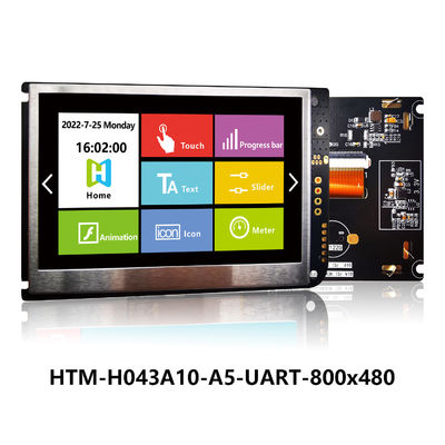 4,3 PAINEL de exposição de TFT LCD 480x272 do MÓDULO de UART TFT da polegada COM PLACA de CONTROLADOR do LCD