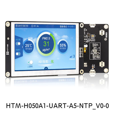 5 painel de exposição de série esperto do módulo da tela 800x480 UART TFT LCD da polegada com relação de TTL